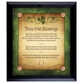 Three Irish Blessings with 4 Lucky Irish Pennies Wall Frame