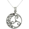 CGC Sterling Silver Celtic Knot Swirl Necklace