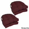 Blazing Needles 16-inch U-Shaped Twill Dining Chair Cushions (Set of 4)