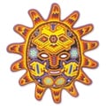 Handcrafted Beadwork 'Red Sunset' Huichol Mask (Mexico)