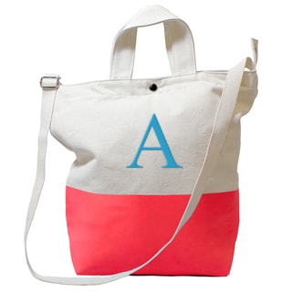 Personalized Coral Latex-dipped Canvas Tote Bag