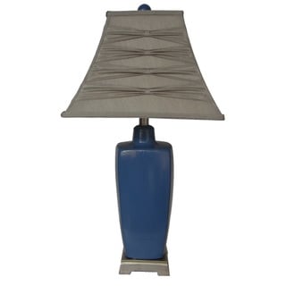 Integrity 29-inch Reactive Blue Glaze Ceramic Table Lamp