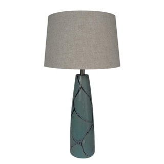 Integrity 31-inch Blue Reactive Ceramic Table Lamp