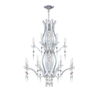 Flow 12-light Crystal Chandelier in Chrome