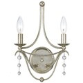 Metro 2-light Bath/ Wall Sconce in Antique Silver