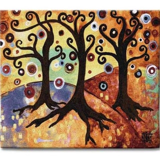 Tree of Life Gold Cotton Wall Tapestry