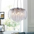 'Odysseus' Chrome and Crystal 5-light Chandelier