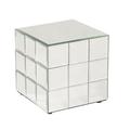 Allan Andrews Short Mirrored Puzzle Cube Pedestal