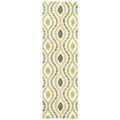 Waverly Aura Flora Ikat Wasabi Runner Rug (2'3 x 7'6)