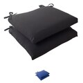 Pillow Perfect Outdoor Fresco Squared Seat Cushion (Set of 2)