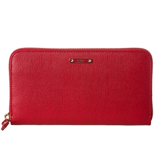 Fendi 'Crayons' Red Leather Zip-around Wallet