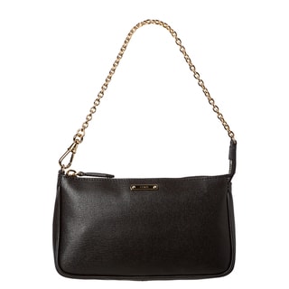 Fendi 'Crayon' Black Saffiano Leather Pouchette Bag