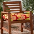 20-inch Outdoor Flowers on Red Chair Cushion