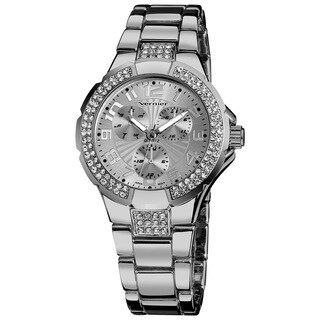 Vernier Ladies Crystal Stone Sport Chrono-Look Bracelet Fashion Watch