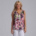 Violet and Claire Women's Fandango Printed Sleeveless Top