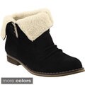 MIA Women's 'Tracey' Suede Fold-over Ankle Boots