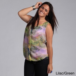 Madison Paige Women's Plus Size Abstract Sleeveless Blouse
