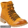 MIA Women's 'Alexa' Distressed Leather Lace-up Motorcycle Boots