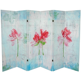 Online Specials  Spring Morning 5.25-foot Tall Canvas Room Divider (China)