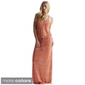 Elan Women's Razor Back Drawstring Maxi Dress