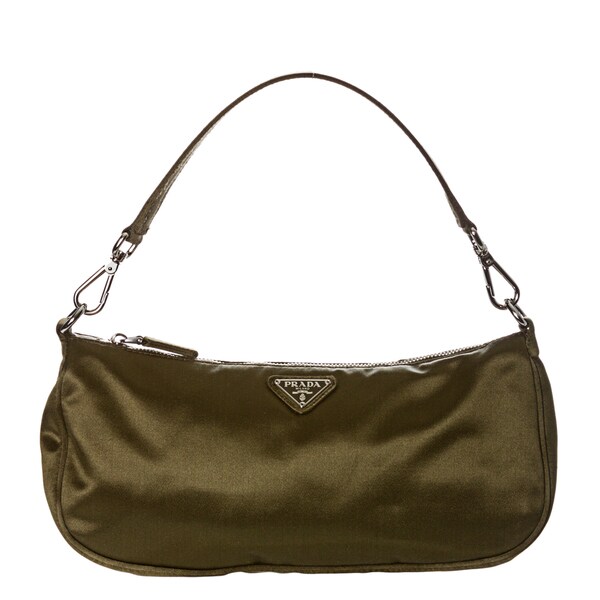 prada beige leather bag 4 - Prada \u0026#39;Raso\u0026#39; Olive Satin Mini Shoulder Bag - 15245926 - Overstock ...