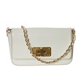 Prada 'Vernice' Cream Saffiano Leather Crossbody Clutch