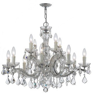 Maria Theresa 12-light Chrome and Crystal Chandelier
