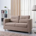 Gold Sparrow 'Detroit' Camel Fabric Loveseat