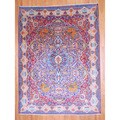 Persian Hand-knotted Kashmar Navy/ Ivory Wool Rug (9'5 x 12'7)