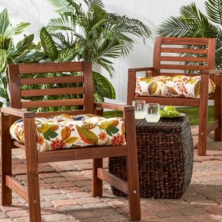 Fireworks Floral 20-inch Polyester Outdoor Chair Cushions (Set of 2)