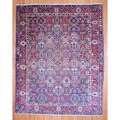 Persian Hand-knotted 1930's Bakhtiari Navy/ Red Wool Rug (10'5 x 13')