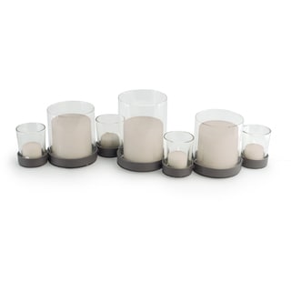 Bubbles Glass/ Iron Multiple Candle Holder