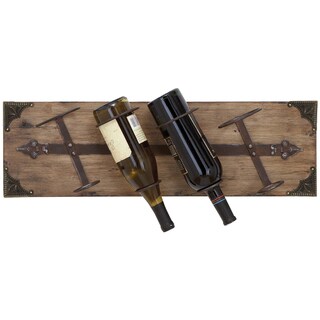 Reclaimed Wood Wall-mount 4-bottle Wine Holder