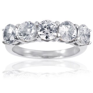 Stainless Steel Round Cubic Zirconia Ring
