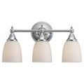 'Finitude' Chrome and Etched Glass 3-light Wall/ Bath Fixture
