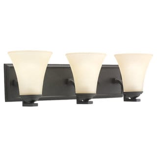 Low Price Sea Gull Lighting Somerton 3-light Blacksmith Bath Bar Vanity