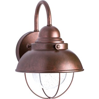 Sea Gull Lighting Sebring Weathered Copper Outdoor Wall Lantern