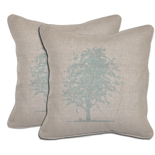 Villa Linen Tree Silhouette Printed Throw Pillows (Set of 2)