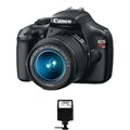 Canon EOS T3 DSLR Camera/ 18-55MM Lens/ Digital Flash Bundle