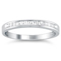 14k White Gold 1/4ct TDW Princess-cut Diamond Wedding Band (G-H, VS1-VS2)