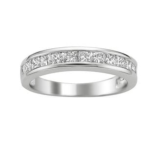 14k White Gold 3/4ct TDW Princess-cut Diamond Wedding Band (G-H, VS1-VS2)