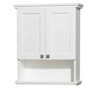 Compare Price Acclaim White 25-Inch White Wall Cabinet