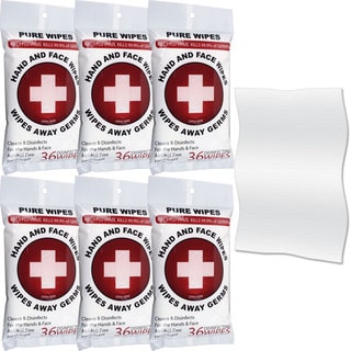 216 Pure First AId Disinfecting Wipes for Hands and Face