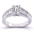 14k White Gold 2 1/5ct TDW Certified Diamond Engagement Ring (F, SI1)