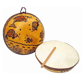 Handmade Ocean Gourd Drum (Peru)