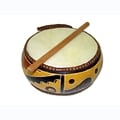 Handmade Double Head 6 Inch Gourd Drum (Peru)