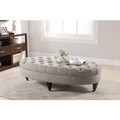 Baxton Studio Brighton Linen Modern Tufted Ottoman