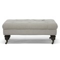 Baxton Studio Bracknell Linen Modern Tufted Ottoman