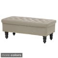 Baxton Studio Whitby Linen Modern Tufted Ottoman