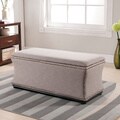 Baxton Studio Liverpool Linen Modern Storage Ottoman and Bench